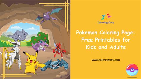 Pokemon Coloring Page: Free Printables for Kids and Adults